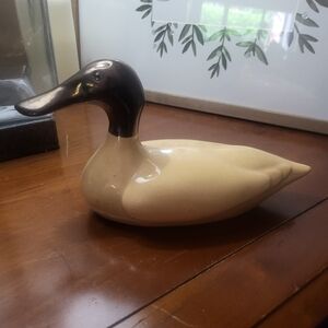 Vintage Duck  Ceramic Figurine Mid-century made in Portugal signed